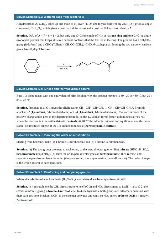 Solved examples with reaction schemes