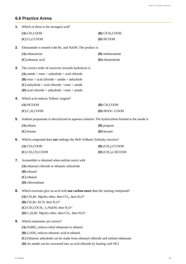Practice Arena questions